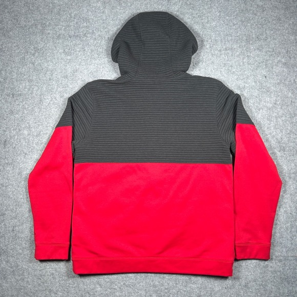 The North Face Hoodie Mens Large Red Grey Full Zip Colorblock Activewear - Picture 14 of 16